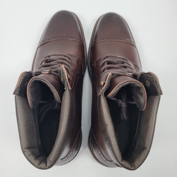 Johnston & Murphy Stratford Cap Toe Men's Mahogany Boots 59-3234 US size 8M - Picture 5 of 8